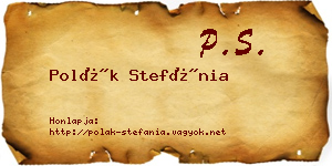 Polák Stefánia névjegykártya